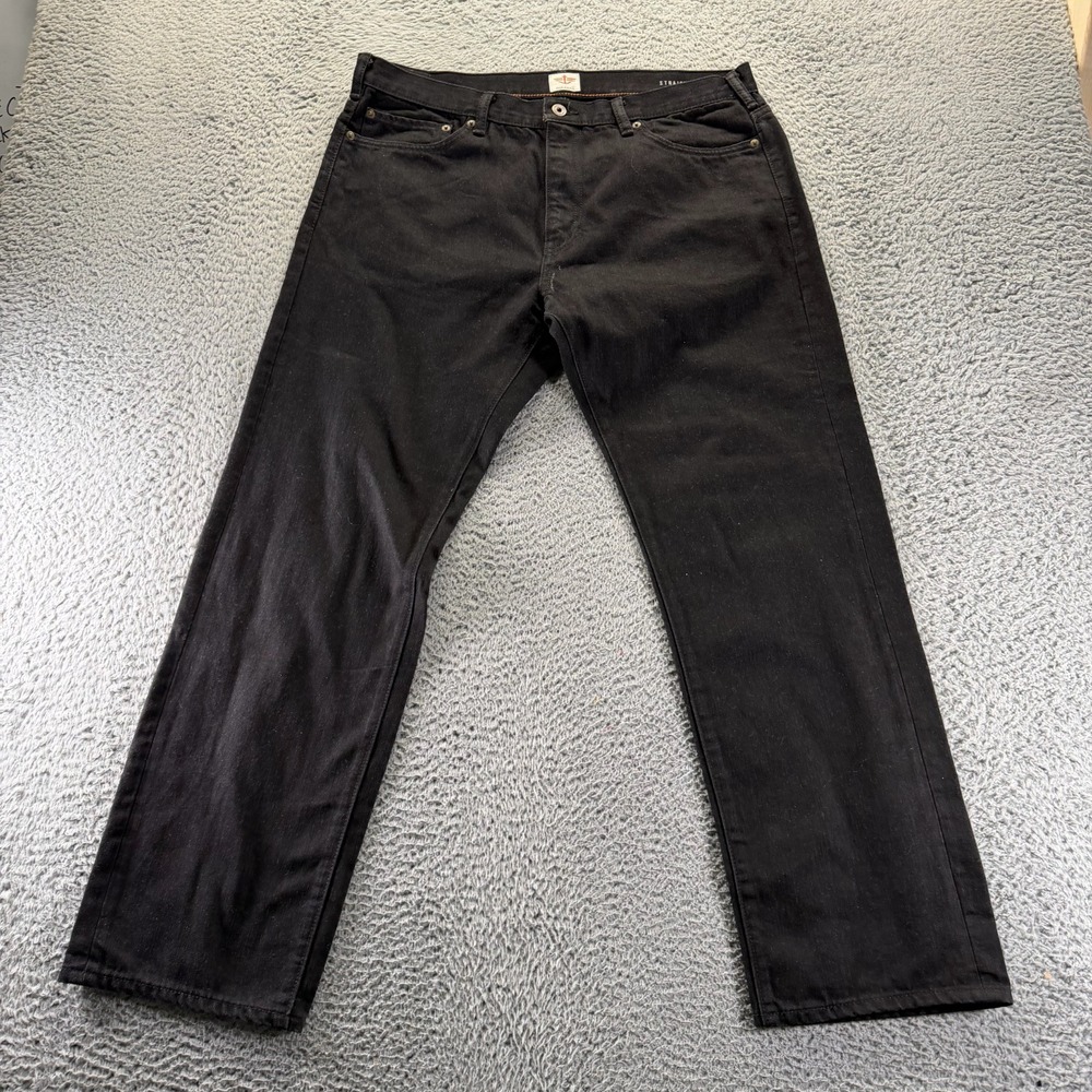 Dockers Jeans Mens 36x30 Black Cotton Denim Straight Utility Workwear‎ Travel